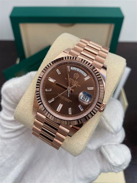 rolex day date ii rose gold chocolate dial price|Rolex Day-Date reference 228235.